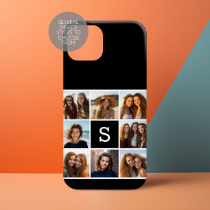 Black and White Photo Collage Custom Monogram Case-Mate iPhone 14 Pro Case