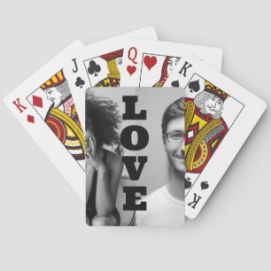 Black and White Photo Couples Valentines gift Playing Cards