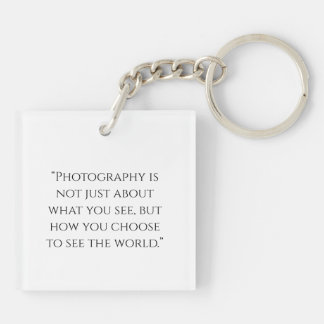 Black and White Photo Name Leaves  Key Ring