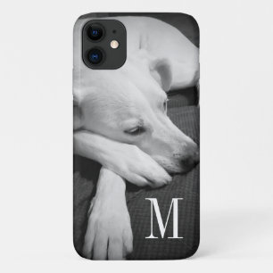 Black and White Photo of a Beautiful Dog Sleeping Case-Mate iPhone Case