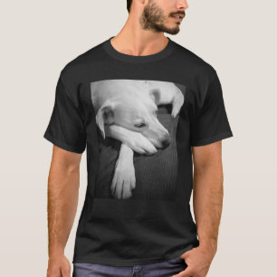 Black and White Photo of a Beautiful Dog Sleeping T-Shirt