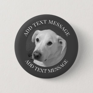 Black and White Photo of a Beautiful Soulful Dog 6 Cm Round Badge