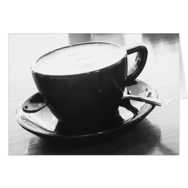 black and white photo of coffee (Front Horizontal)