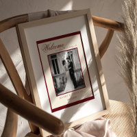 Black and White Photo Old Money Wedding Welcome