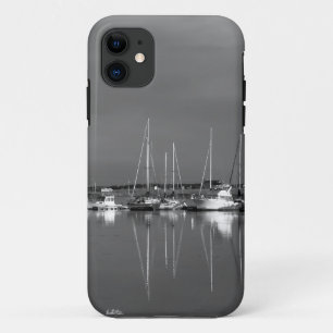 Black and white photo protector, boats Case-Mate iPhone case