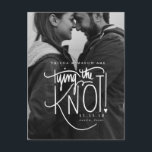 Black and White Photo Save The Date Announcement Postcard<br><div class="desc">Black and White Movie Trailer Style Theme Photo Save The Date</div>