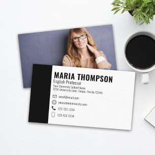 Black and White Photo Template Professional Business Card