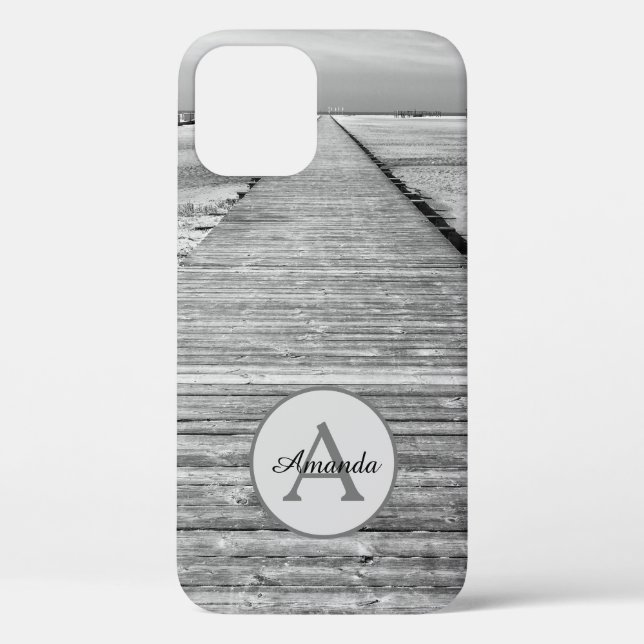 Black and white photography monogram personalised  Case-Mate iPhone case (Back)