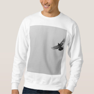 Black and white photography of pigeon flying sweatshirt
