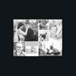 Black and White Photos Family gallery collage Canvas Print<br><div class="desc">I was staring at a bare wall at home and I'm dreaming of doing a gallery wall. The thought of having to get different sized picture frames keeps on stopping me from moving forward with it. Do you have the same issue? So as an alternative for us I've created this...</div>