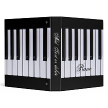 Black and White Piano Binder