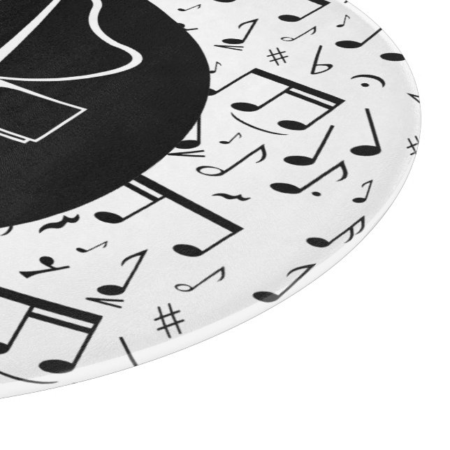 Black and white Piano design Cutting Board (Corner)