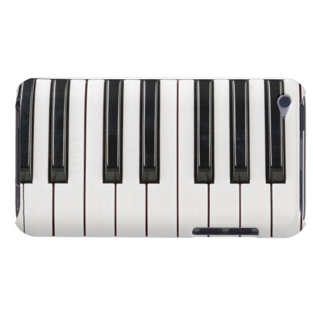 Black and White Piano Keyboard Case Cover (Back Horizontal)