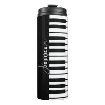 Black and White Piano Keyboard Monogram