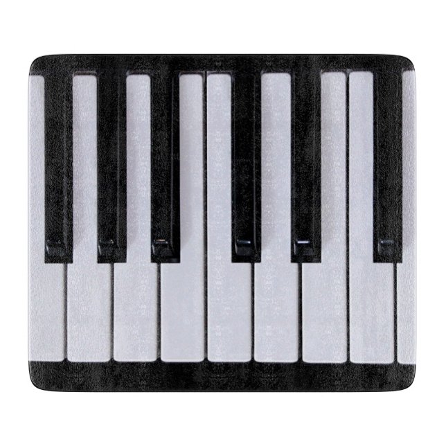 Black and White Piano Keys Cutting board (Front)