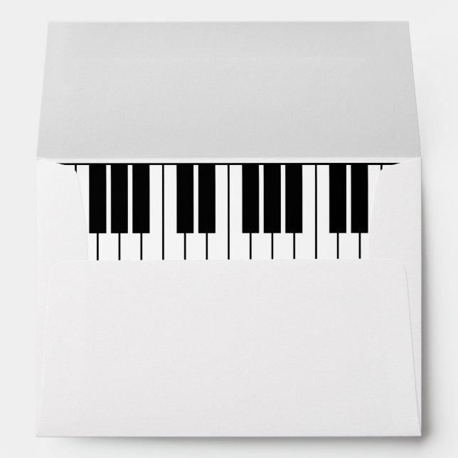 Black and white piano keys liner envlopes envelope (Back (Bottom))