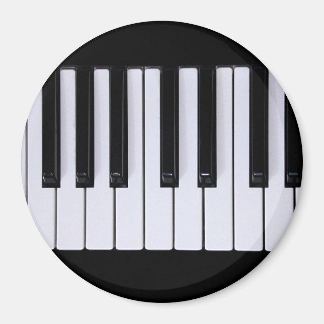 Black and White Piano Keys Magnet (Front)