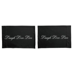 Black And White Pillow Cases With Laugh Love Live