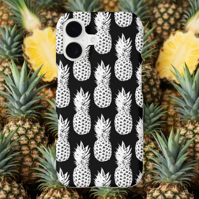 Black and white pineapple pattern (pineapple iphone case)