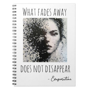 Black and white pixel face painting  notebook