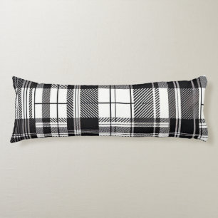 Black and White Plaid Body Cushion