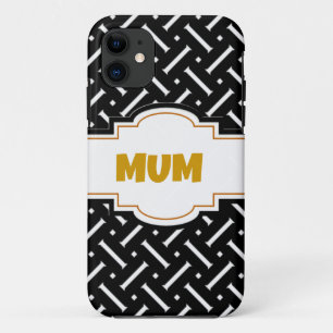 Black And White Plaid iPhone 11 Case