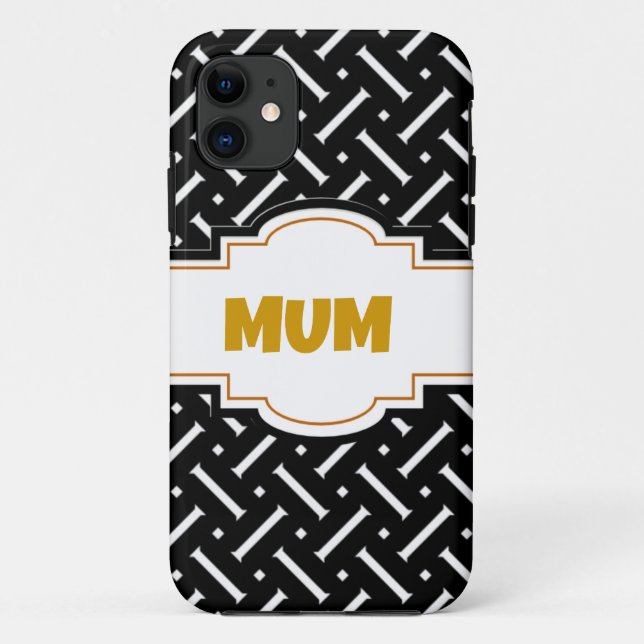 Black And White Plaid Case-Mate iPhone Case (Back)