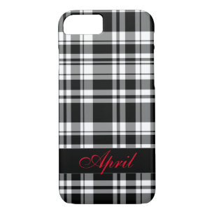 Black and White Plaid Case-Mate iPhone Case