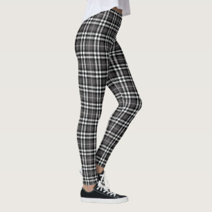 Black and White Plaid Leggings