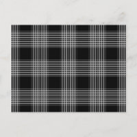 Black and White Plaid Tartan Pattern