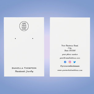 Black And White Plain Jewellery Earring Display Ca