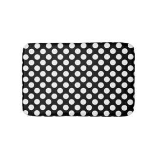 Black and White Polka Dot Bath Mat
