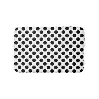 Black and White Polka Dot Bath Mat