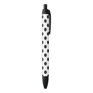 Black and White Polka Dot Ink Pen