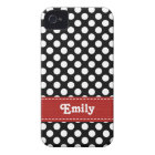Black and White Polka Dot iPhone 4 4s Case Mate C