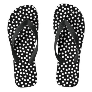 Black and White Polka Dot Jandals