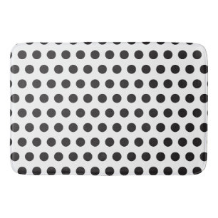 Black and White Polka Dot Pattern – Classic Minima Bath Mat