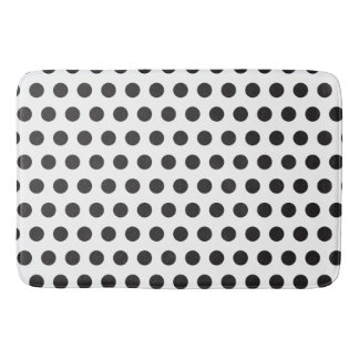 Black and White Polka Dot Pattern – Classic Minima Bath Mat