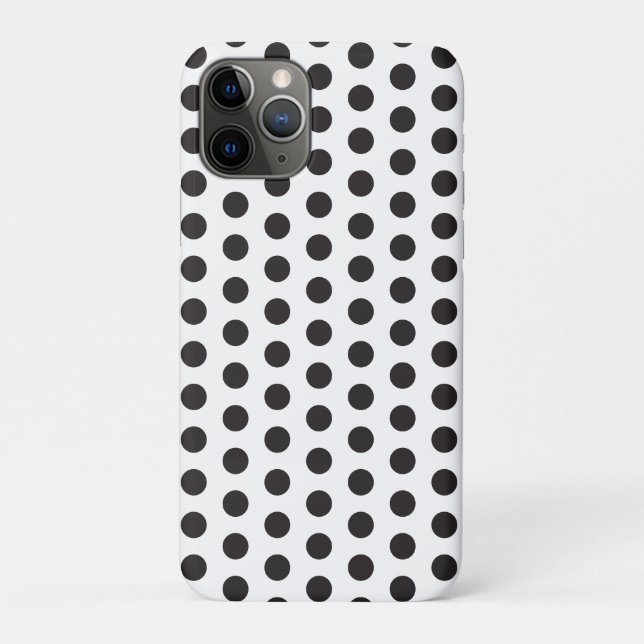 Black and White Polka Dot Pattern – Classic Minima Case-Mate iPhone Case (Back)
