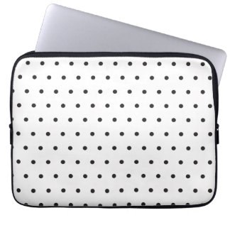 Black and White Polka Dot Pattern – Classic Minima Laptop Sleeve