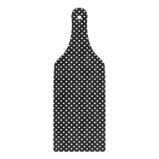 Black and White Polka Dot Pattern Cutting Board (Front)