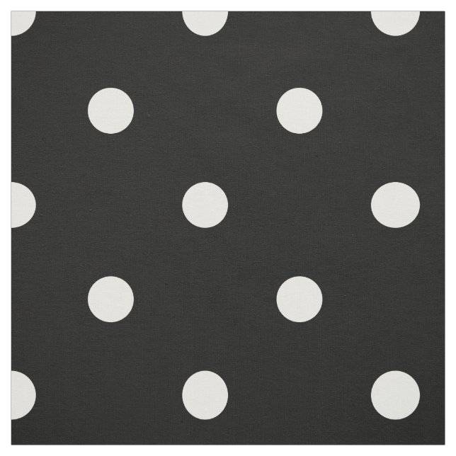 Black and White Polka Dot Pattern Fabric (Swatch)