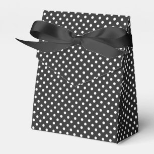 Black and White Polka Dot Pattern Favour Box