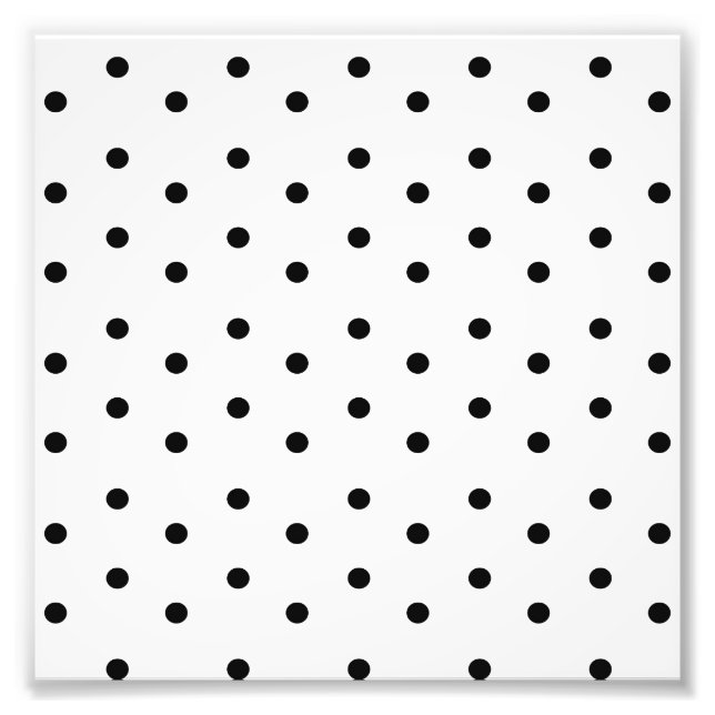 Black and White Polka dot pattern Photo Print (Front)