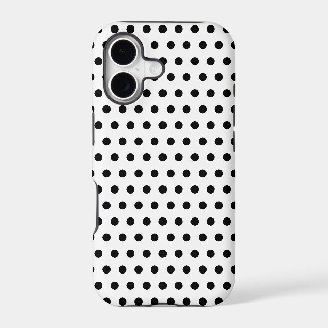 Black and White Polka Dot Pattern. Spotty. (Back)