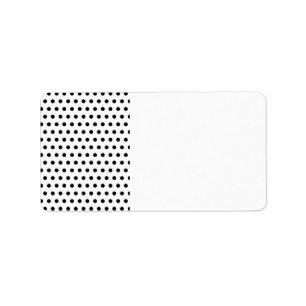 Black and White Polka Dot Pattern. Spotty. Label
