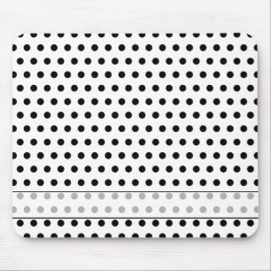 Black and White Polka Dot Pattern. Spotty. Mouse Pad