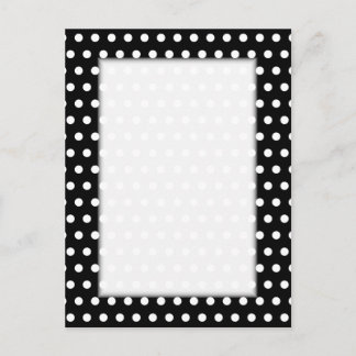 Black and White Polka Dot Pattern. Spotty. Postcard