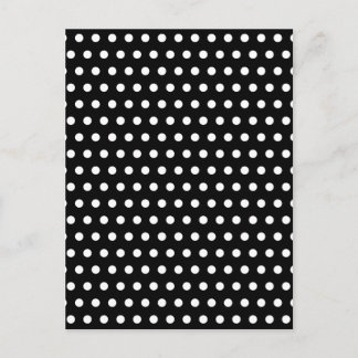 Black and White Polka Dot Pattern. Spotty. Postcard