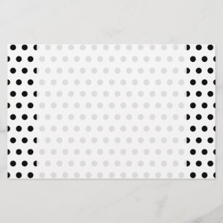 Black and White Polka Dot Pattern. Spotty. Stationery
